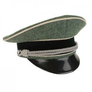 German Army Officer Visor Cap - Field Grey without Insignia