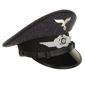 Luftwaffe Officers Visor Cap - Dark Green Piping