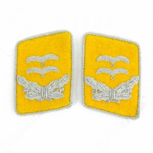 Luftwaffe Flieger Division Oberleutnant Collar Tabs - Yellow