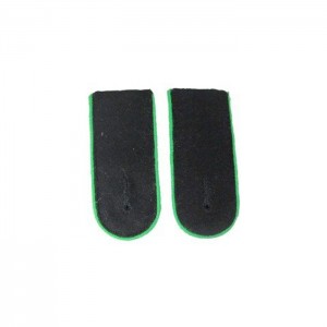 Black Wool Green Piped EM Shoulder Boards - Recruitment