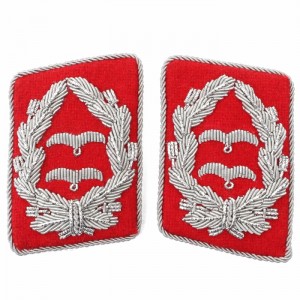 Luftwaffe Flak Division Oberstleutnant Collar Tabs - Red