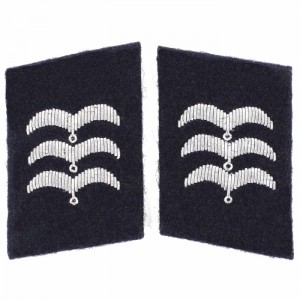 Luftwaffe Medical Division Feldwebel Collar Tabs - Dark Blue