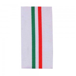 Military Uniform Ribbon Ranks in White Red & Green