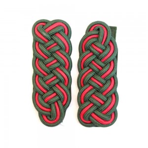 Green Red Military Uniform Shoulder Pair