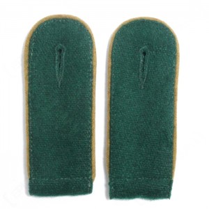 Bottle Green Brown Piped EM Shoulder Boards - Motorcycle/Recon