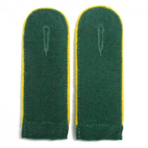Bottle Green Golden Yellow Piped EM Shoulder Boards - Cavalry