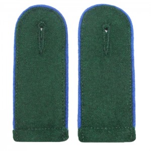 Bottle Green Cornflower Blue Piped EM Shoulder Boards - Medic