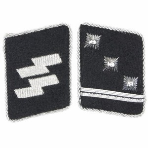 Waffen-SS Obersturmfuhrer Collar Tabs