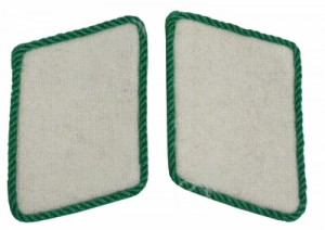 Luftwaffe EM/NCO Collar Tabs - White/Green Piping