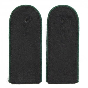 Black Wool Grass Green Piped EM Shoulder Boards - Grenadier Imperfect