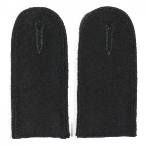 Black Wool Black Piped EM Shoulder Boards - Pioneers