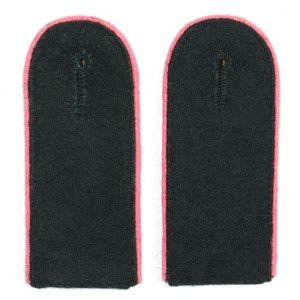 Black Wool Pink Piped EM Shoulder Boards - Panzer