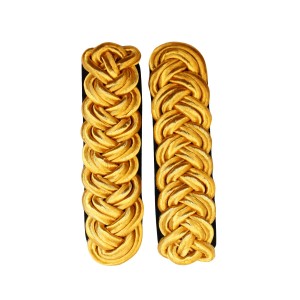 (WEW-123) Military Gold Cord Navy Army shoulder Board Pair 