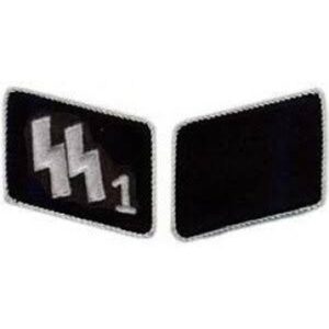 SS1 Deutschland Officers Collar Tabs – High-Quality WWII Reproduction for Reenactment and Collectors
