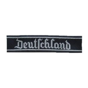 German SS Deutschland Gothic Script BEVO Cuff Title – Authentic WWII Insignia