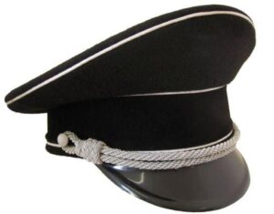 German Officer Visor Cap – Cotton Piping with Traditional Emblem