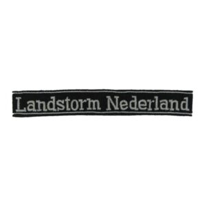 SS Landstorm Nederland Officers Cuff Title for Military Collectors and Reenactors
