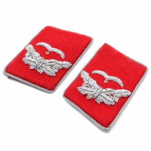 Luftwaffe Flak Division Hauptmann Collar Tabs – Red