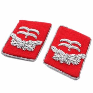 Luftwaffe Flak Division Oberleutnant Collar Tabs – Red