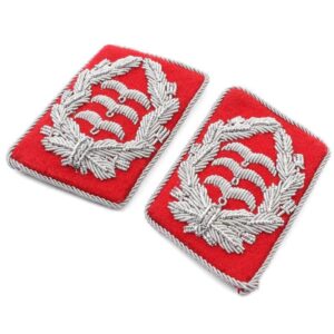 Luftwaffe Flak Division Oberst Collar Tabs – Red