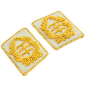 Luftwaffe General der Flieger Collar Tabs – White