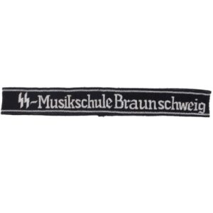 SS-Musikschule Braunschweig Officers Cuff Title for Military Collectors and Reenactors