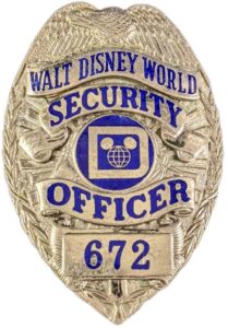 Walt Disney World Security Metal Badge