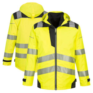 Hi-Vis 3-in-1 Segmented Safety Jacket with Hood