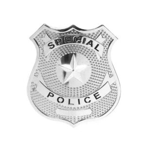 Special Police Silver Metal Badge Custom Security & Law Enforcement Shield