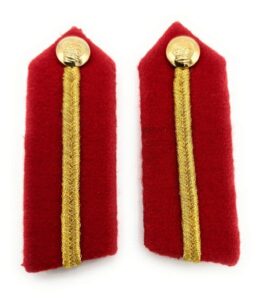 Gorget Gold Russia Braid on Red with Clip