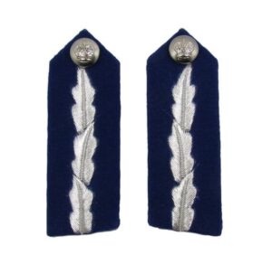 Gorget Patch Badge Silver on Blue Medium Commissioner of Police