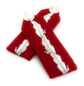 Lord Lieutenant Gorgets Medium Silver Oakleaf Embroidered with Button